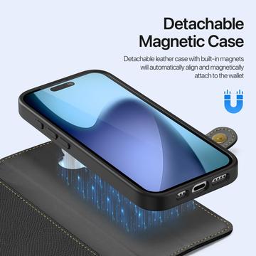 iPhone 17 Dux Ducis Lawa Pung læderetui med magnetisk låg - sort