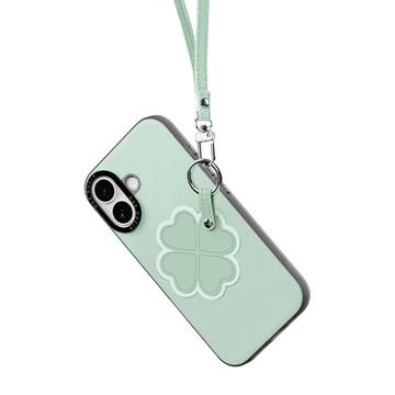 iPhone 17 Dux Ducis Luvy cover med fingerring/håndrem - Grøn / Kløver