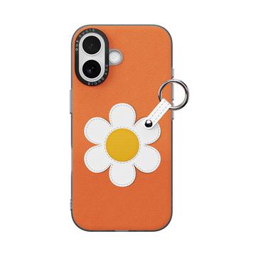iPhone 17 Dux Ducis Luvy cover med fingerring/håndrem - Orange / Marguerit