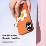 iPhone 17 Dux Ducis Luvy cover med fingerring/håndrem - Orange / Marguerit