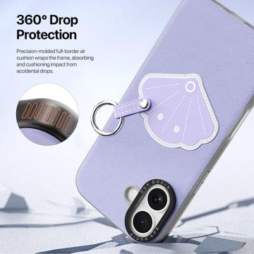 iPhone 17 Dux Ducis Luvy cover med fingerring/håndrem - Lilla / Skal