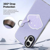 iPhone 17 Dux Ducis Luvy cover med fingerring/håndrem - Lilla / Skal