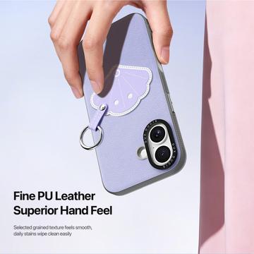 iPhone 17 Dux Ducis Luvy cover med fingerring/håndrem - Lilla / Skal