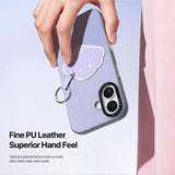 iPhone 17 Dux Ducis Luvy cover med fingerring/håndrem - Lilla / Skal