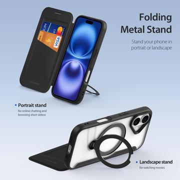 iPhone 17 Dux Ducis Skin X Pro Magnetisk Flip Cover - Sort