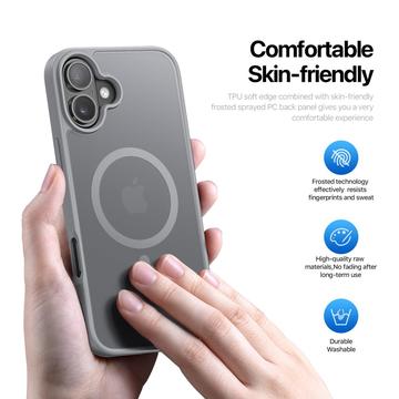 iPhone 17 Dux Ducis Yind Hybrid Cover - MagSafe-kompatibel - Grå