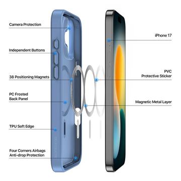iPhone 17 Dux Ducis Yind Hybrid Cover - MagSafe-kompatibel - Lyseblå