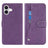 iPhone 17 Elegant retro-pungetui med roterende kortholder - Lilla