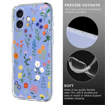 iPhone 17 TPU-cover med blomstermønster - tusindfryd
