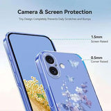 iPhone 17 TPU-cover med blomstermønster - Lilla