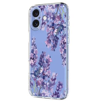 iPhone 17 TPU-cover med blomstermønster - Blåregn