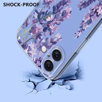 iPhone 17 TPU-cover med blomstermønster - Blåregn