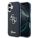 iPhone 17 Guess IML 4G Script Metal Logo Cover - Blå