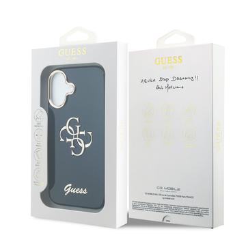 iPhone 17 Guess IML 4G Script Metal Logo Cover - Blå