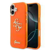 iPhone 17 Guess IML 4G Script Metal Logo Cover - Orange