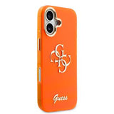 iPhone 17 Guess IML 4G Script Metal Logo Cover - Orange