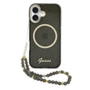 iPhone 17 Guess IML Glitter Script Rem Cover - MagSafe-kompatibel - Sort