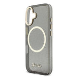 iPhone 17 Guess IML Glitter Script Rem Cover - MagSafe-kompatibel - Sort