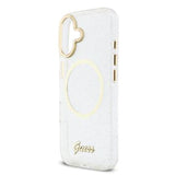 iPhone 17 Guess IML Glitter Script Rem Cover - MagSafe-kompatibelt - Gennemsigtigt