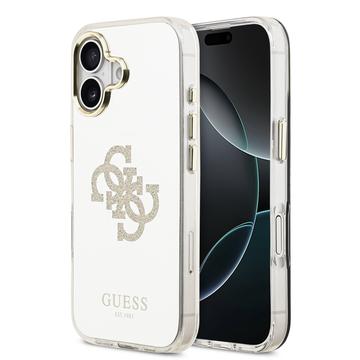 iPhone 17 Guess Mirror 4G Glitter Logo Hybrid Cover - MagSafe-kompatibel - Guld