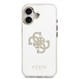 iPhone 17 Guess Mirror 4G Glitter Logo Hybrid Cover - MagSafe-kompatibel - Guld