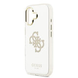 iPhone 17 Guess Mirror 4G Glitter Logo Hybrid Cover - MagSafe-kompatibel - Guld