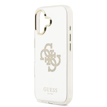 iPhone 17 Guess Mirror 4G Glitter Logo Hybrid Cover - MagSafe-kompatibel - Guld