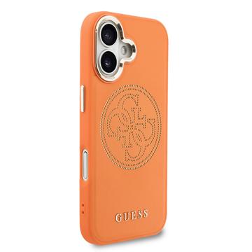 iPhone 17 Guess Perforated 4G Logo Cover - MagSafe-kompatibelt - orange
