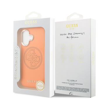 iPhone 17 Guess Perforated 4G Logo Cover - MagSafe-kompatibelt - orange