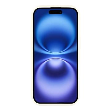 iPhone 17 stødsikkert TPU-cover med hjertemønster og forhøjede kanter - hvid