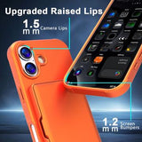 iPhone 17 Hybrid Cover med Spejl og Kortholder - Orange