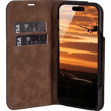 iPhone 17 JT Berlin BookCase Tegel Flip Lædercover - Sort