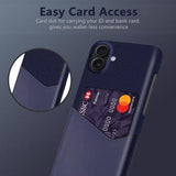 iPhone 17 KSQ Cover med Kortholder - Blå