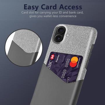 iPhone 17 KSQ Cover med Kortholder - Grå