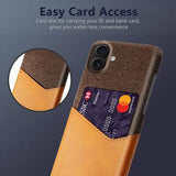iPhone 17 KSQ Cover med Kortholder - Orange