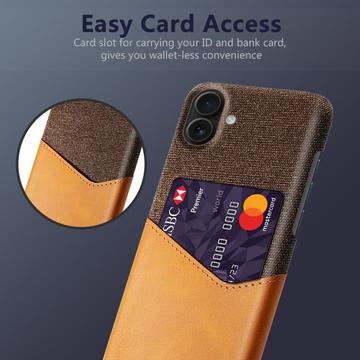 iPhone 17 KSQ Cover med Kortholder - Orange