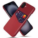 iPhone 17 KSQ Cover med Kortholder - Rød