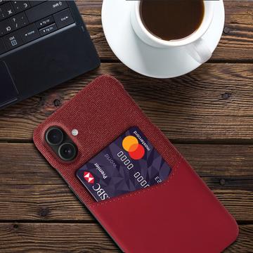 iPhone 17 KSQ Cover med Kortholder - Rød