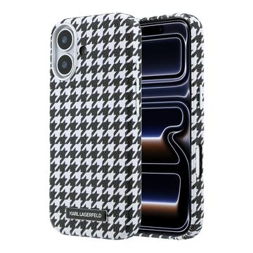 iPhone 17 Karl Lagerfeld Houndtand Harpiksplade Cover - MagSafe-kompatibelt - Sort
