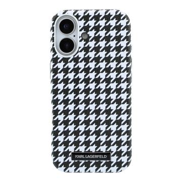 iPhone 17 Karl Lagerfeld Houndtand Harpiksplade Cover - MagSafe-kompatibelt - Sort