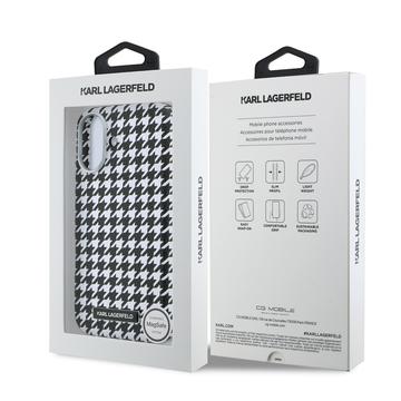 iPhone 17 Karl Lagerfeld Houndtand Harpiksplade Cover - MagSafe-kompatibelt - Sort
