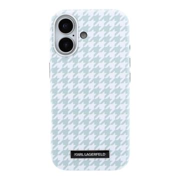 iPhone 17 Karl Lagerfeld Houndtand Harpiksplade Cover - MagSafe-kompatibelt - Blå