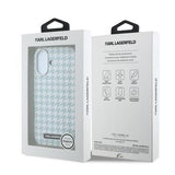 iPhone 17 Karl Lagerfeld Houndtand Harpiksplade Cover - MagSafe-kompatibelt - Blå