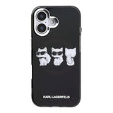 iPhone 17 Karl Lagerfeld IML Choupette Trio Watercolor Cover - MagSafe-kompatibelt - Sort