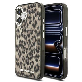 iPhone 17 Karl Lagerfeld IML Leopard Cover - MagSafe-kompatibel - Brun