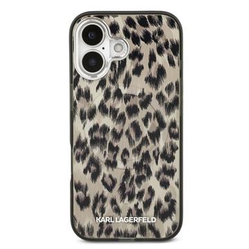 iPhone 17 Karl Lagerfeld IML Leopard Cover - MagSafe-kompatibel - Brun