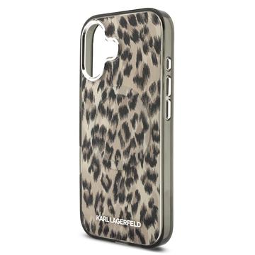 iPhone 17 Karl Lagerfeld IML Leopard Cover - MagSafe-kompatibel - Brun