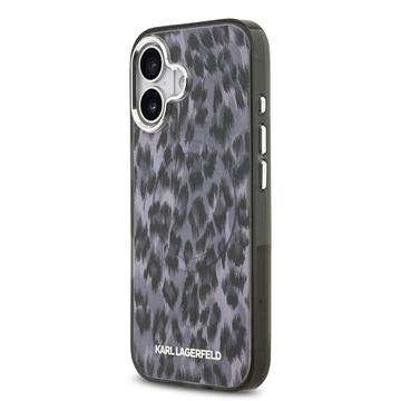 iPhone 17 Karl Lagerfeld IML Leopard Cover - MagSafe-kompatibel - Grå