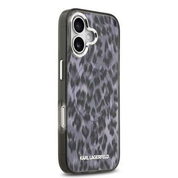 iPhone 17 Karl Lagerfeld IML Leopard Cover - MagSafe-kompatibel - Grå