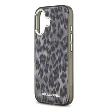 iPhone 17 Karl Lagerfeld IML Leopard Cover - MagSafe-kompatibel - Grå